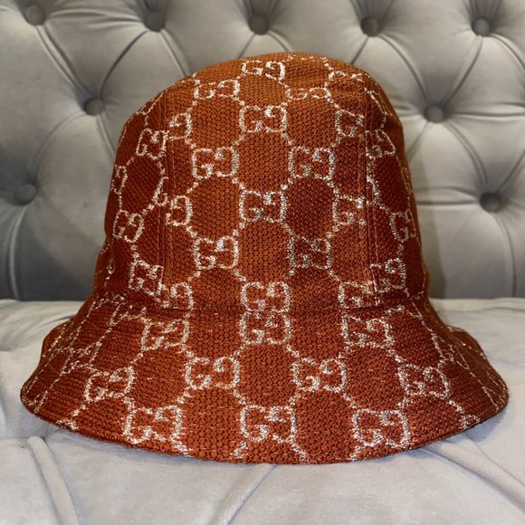 Gucci | Accessories | Gucci Gg Lam Bucket Hat In Brown  display picture 1